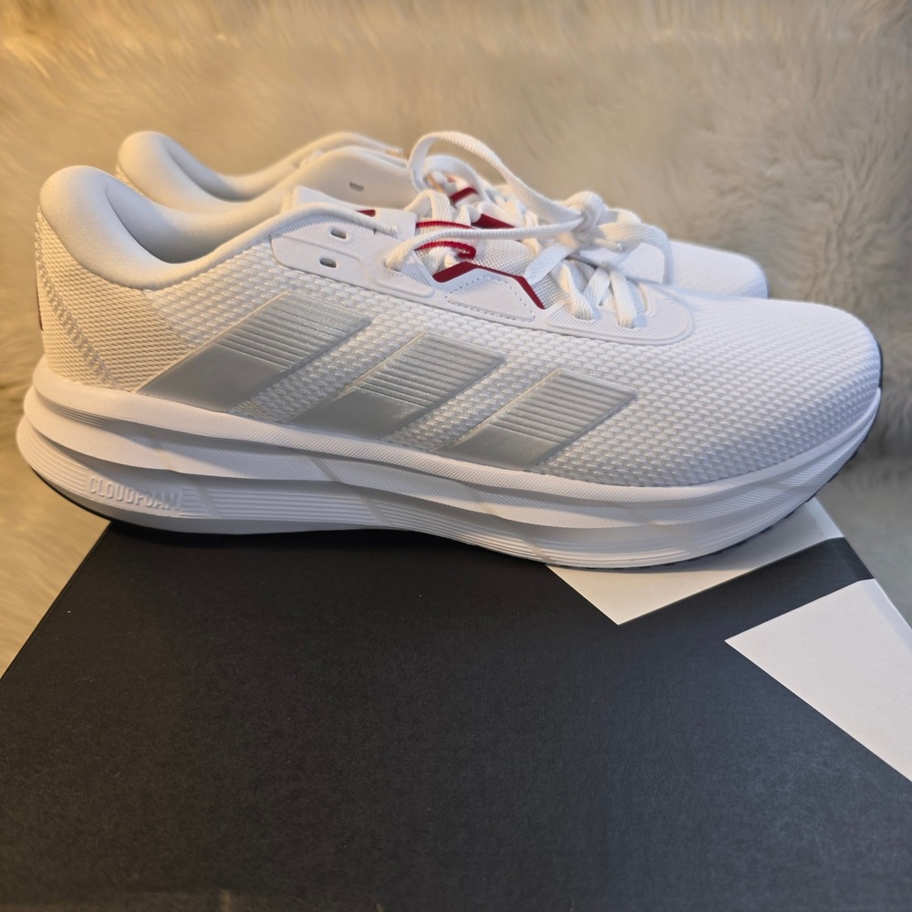 adidas Galaxy 7 Men's 12 Women's 13 White Red Running Shoes JQ3323 New